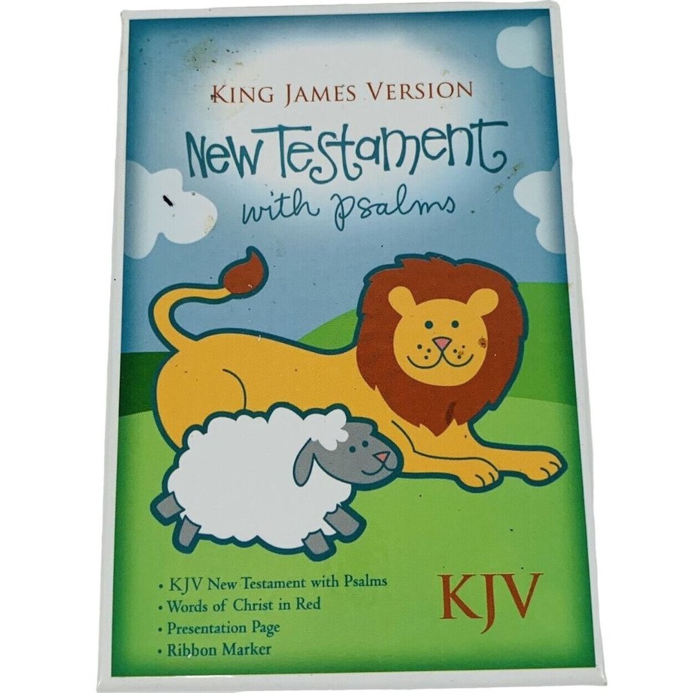 Holman Bible Babys First New Testament Psalms Proverbs KJV Boy Faux Leather Blue
